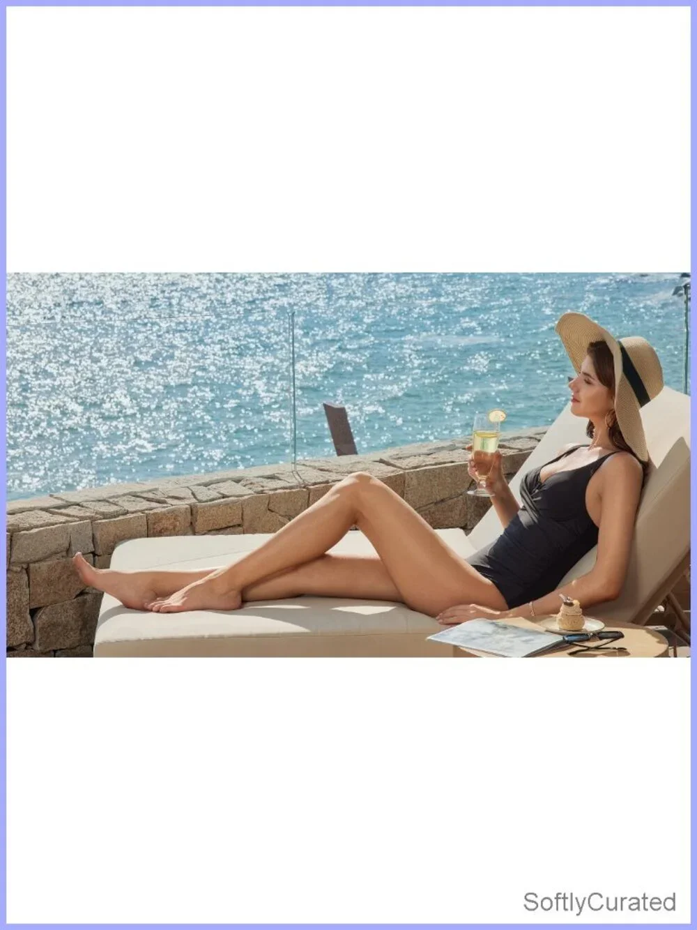 Women Tummy Control One Piece Ruched Underwire Criss Cross Push Up V Neck